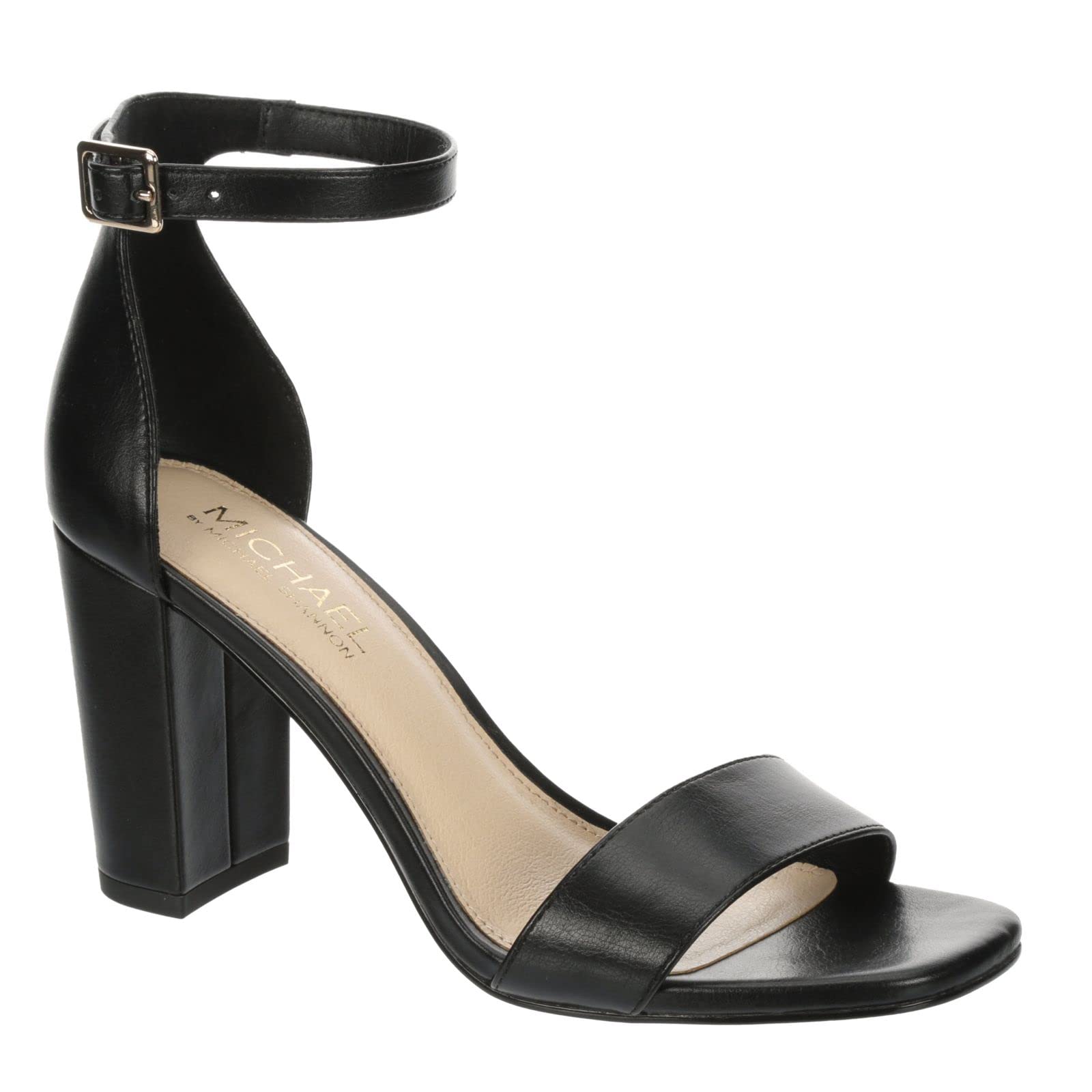 Michael By Michael Shannon Stella - Women's Open Square Toe Block High Heel Ankle Strap Sandals