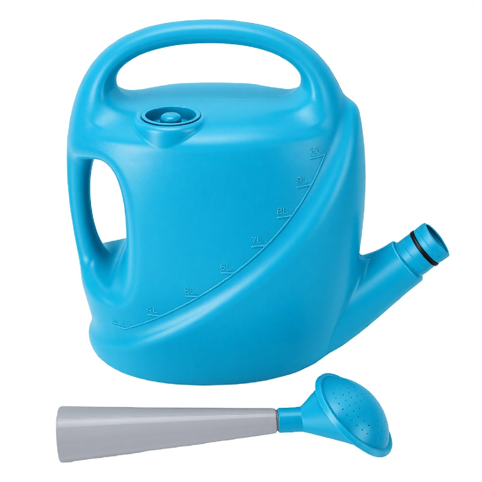 Fockety Innaffiatoio da 10 Litri con Ampia Bocca e Manico Ergonomico per Giardinaggio