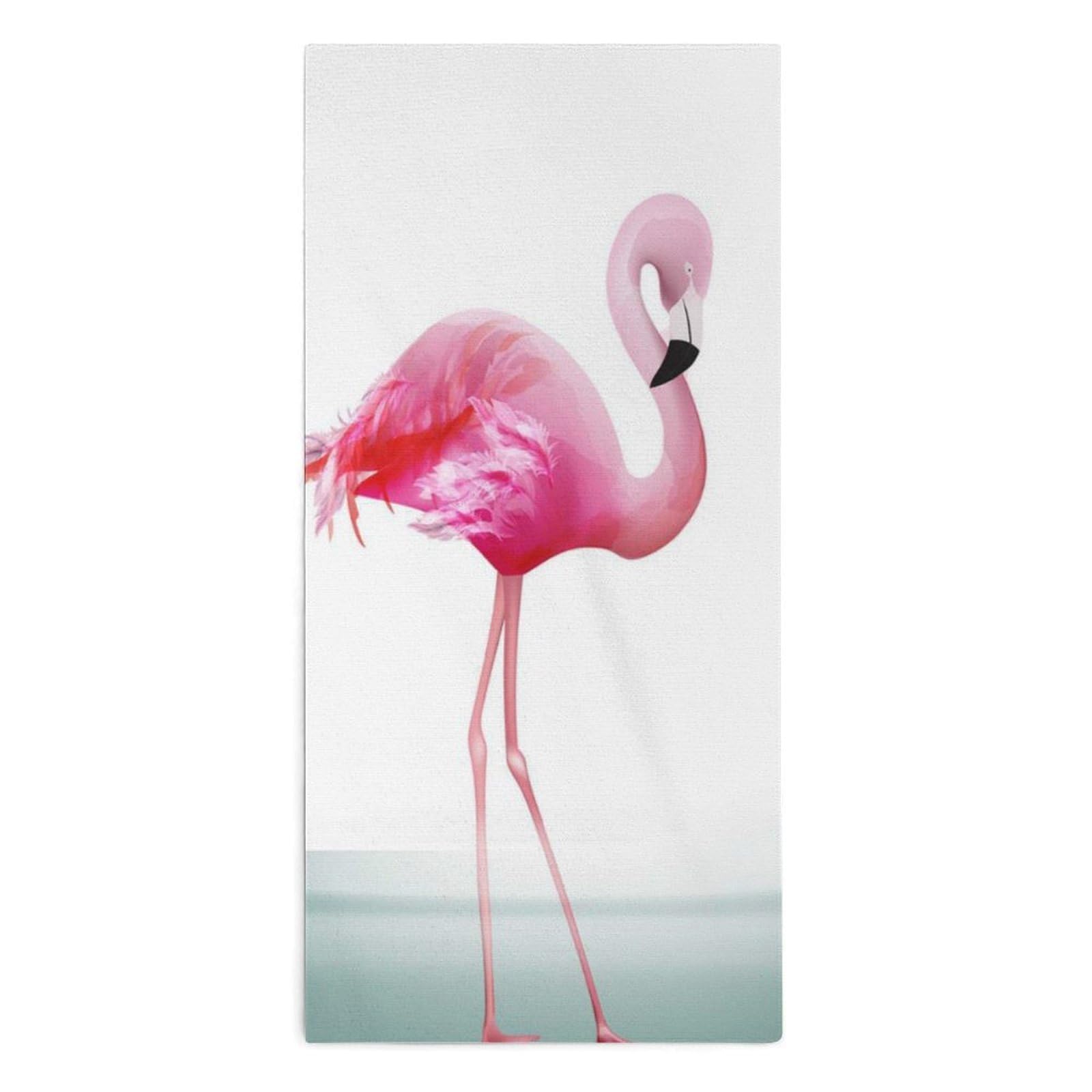 NCLQVJXZKHW Beautiful Pink Flamingo Hand Towels Soft Face Towel Gym Bathroom Travel Hotel 13"x28"