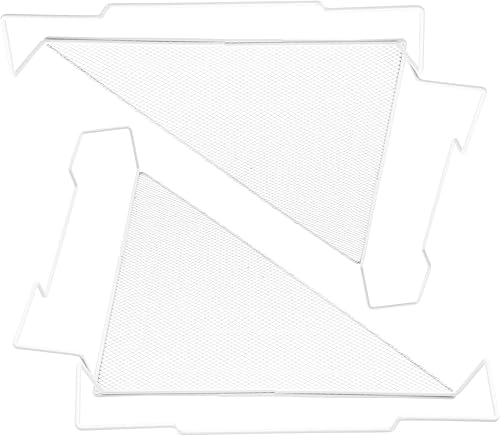 Housoutil Estante de pared de esquina de 2 piezas, estante de esquina flotante para cubículos de oficina, estante de hierro para escritorio,