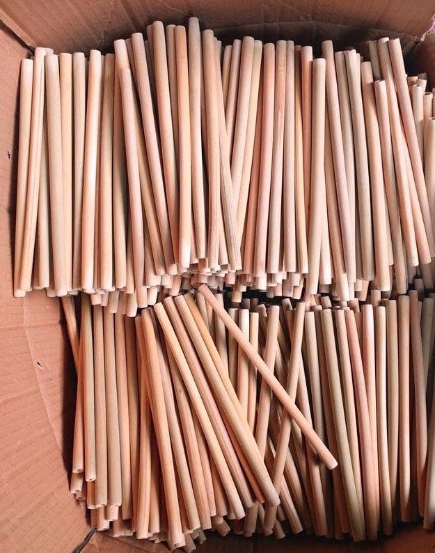 Image of BLOOMAX 6mm Diameter x 24-Inch Length Hardwood Dowel Rods | 20 PCS Premium Straight Round Wooden Sticks for DIY Crafts, Macrame Work & School Projects