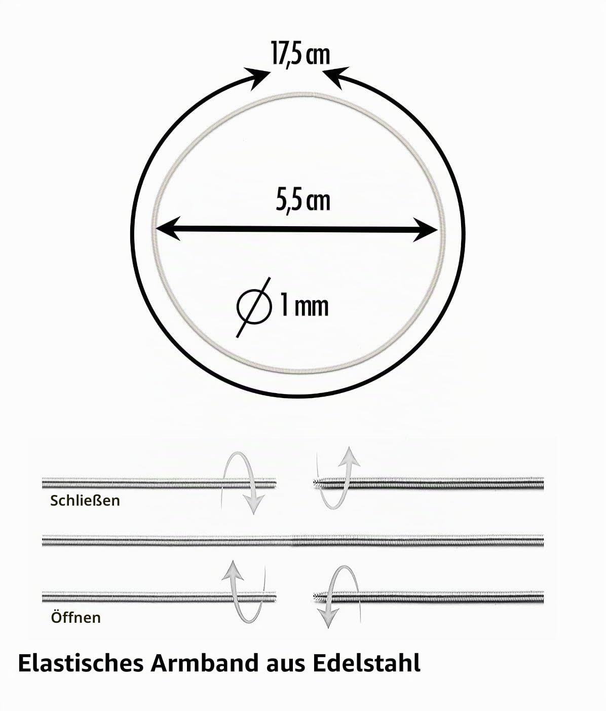 MAJALE - Gitarrensaiten Armbänder für Frauen - Minimalistiches versilbert Federschmuckdraht - Stapelbare 100% Edelstahl Armreif