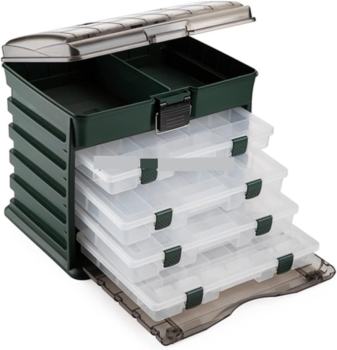 Fishing Organizer Plastic Fishing Gear Box Portable Bait Box Fishing Tool Storage Box Suitable for Deep Sea Boat Fishing All-Weather Fishing Lure Organizer