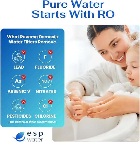 PureValue 4EZ50 Water Filter Replacement Kit - 50 GPD Reverse Osmosis Membrane Included, Complete One-Year Bundle for PureValue RO System, Under Sink Drinking Water Filtration Kit, Made in USA
