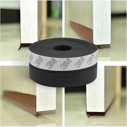 Miniatura 28 de TAROSE Burlete de silicona para puerta de 16.5 pies, blanco, 1.378 in