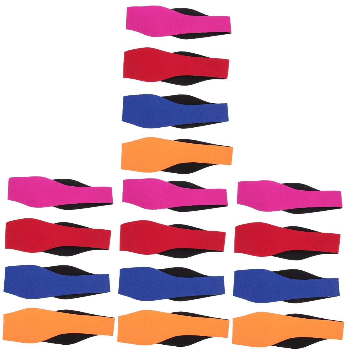 Kisangel 4 Juegos de Diademas de Natación para Adultos de Neopreno Transpirables con Protectores de Orejas para La Banda Ajustable para Nadar Y Bañarse 4 Unidades.