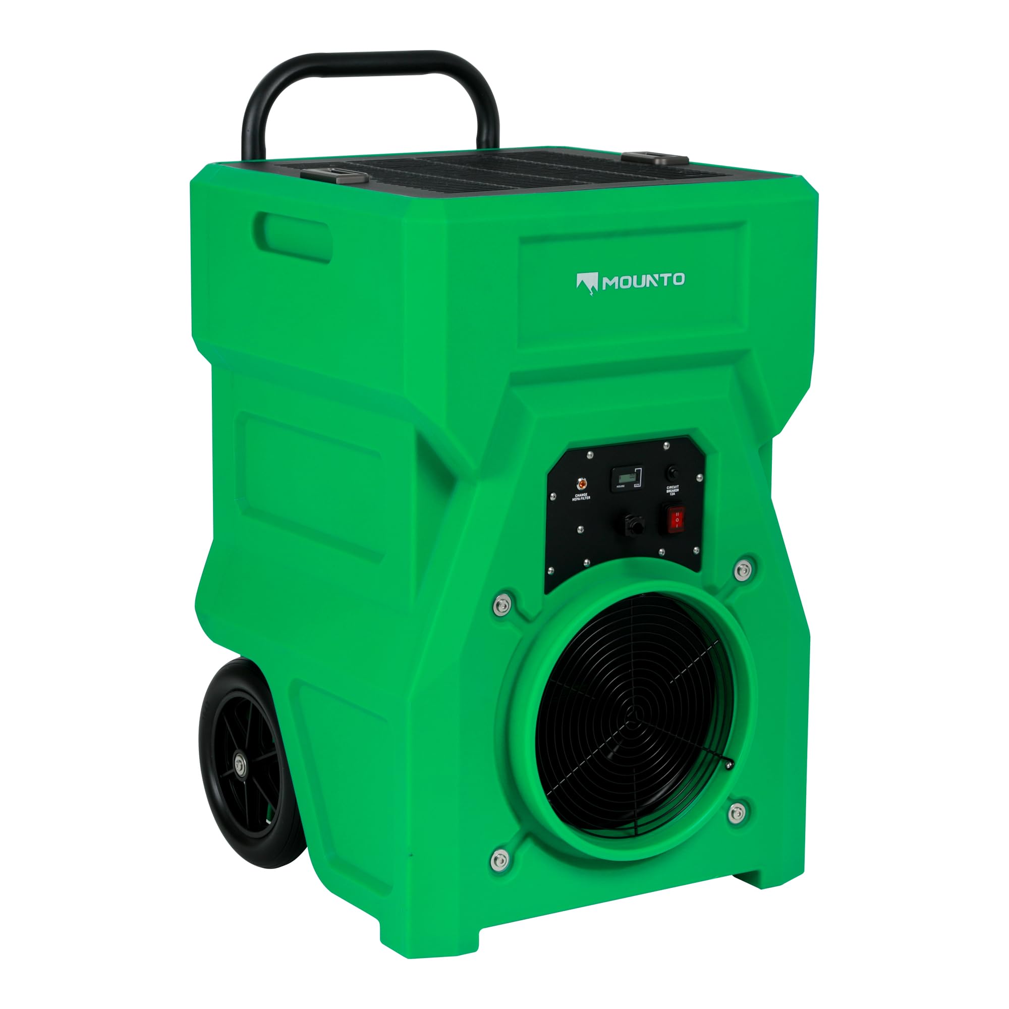 MOUNTO Purificador de aire industrial portátil de 1000 cfm, limpiador de aire negativo, potente motor de 1 HP, filtro HEPA verdadero, 2 velocidades, mango y ruedas