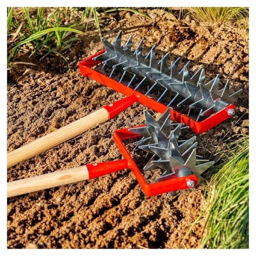 Cultivador de suelo manual giratorio de 145cm para aireación de jardín 5