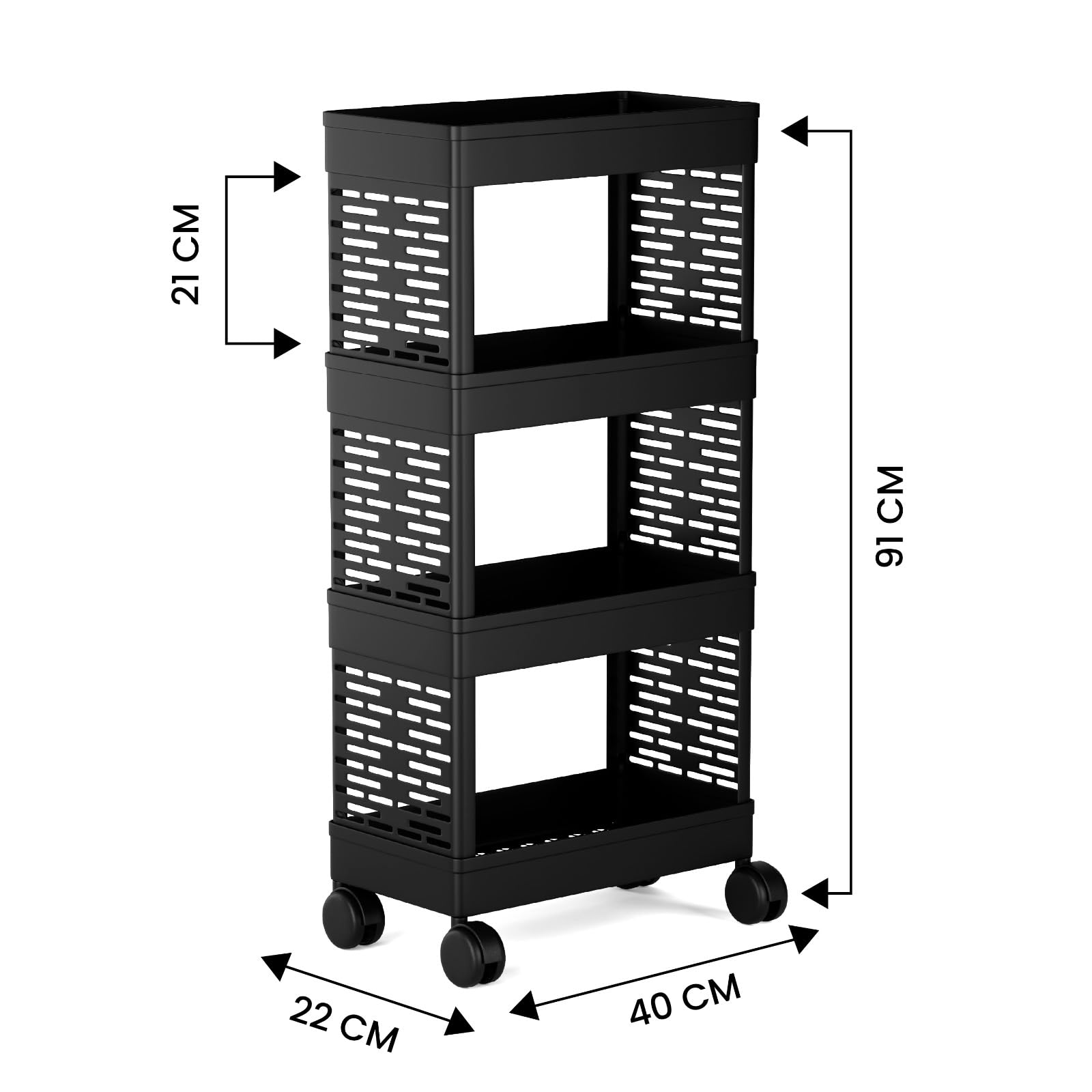 MASHUR FAB 4-Layer Kitchen Shelf Unit | Multipurpose Plastic Rack for Countertops & Pantry | Durable Organizer for Small Kitchens - Image 5 thumbnail