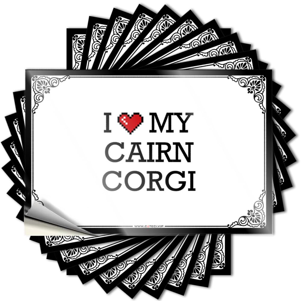 Fzfn Men's Colour Bathroom Gifts Laptop Quote | I Love My Cairn Corgi Vintage For Long Decor(8X12cm)