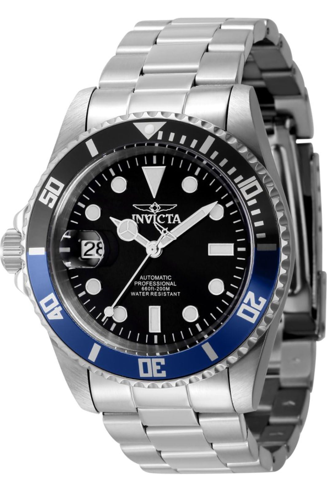 Invictapro Diver Automatic Black Dial Batman Bezel Lefty Mens