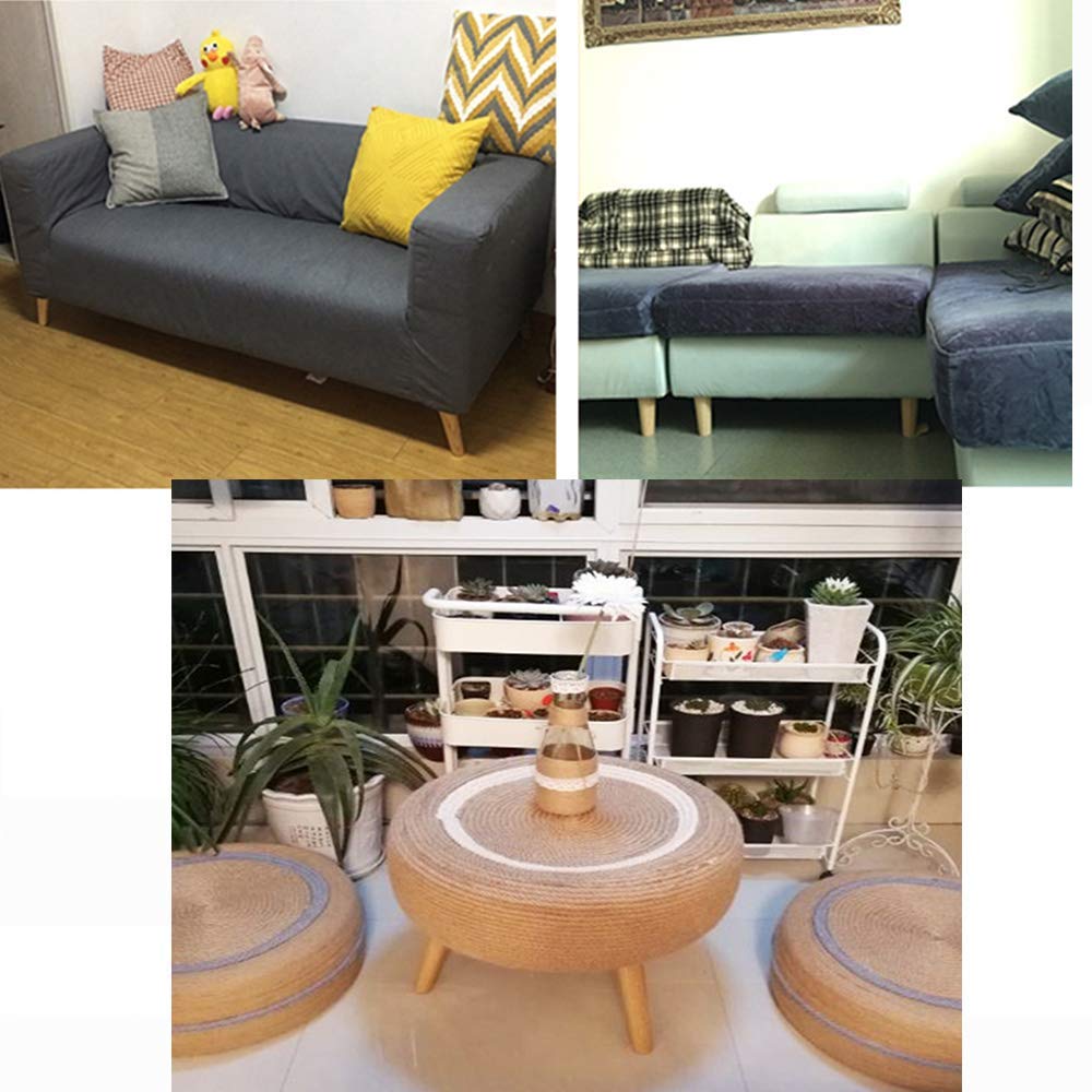 Gambe per mobili in Legno massello × 4 Supporto per Divano Fai da Te colorato, poggiapiedi, tavolino da caffè, TV, Cono Inclinato, Accessori per Letto rialzati (12,2-48,6 cm) 14,5 cm