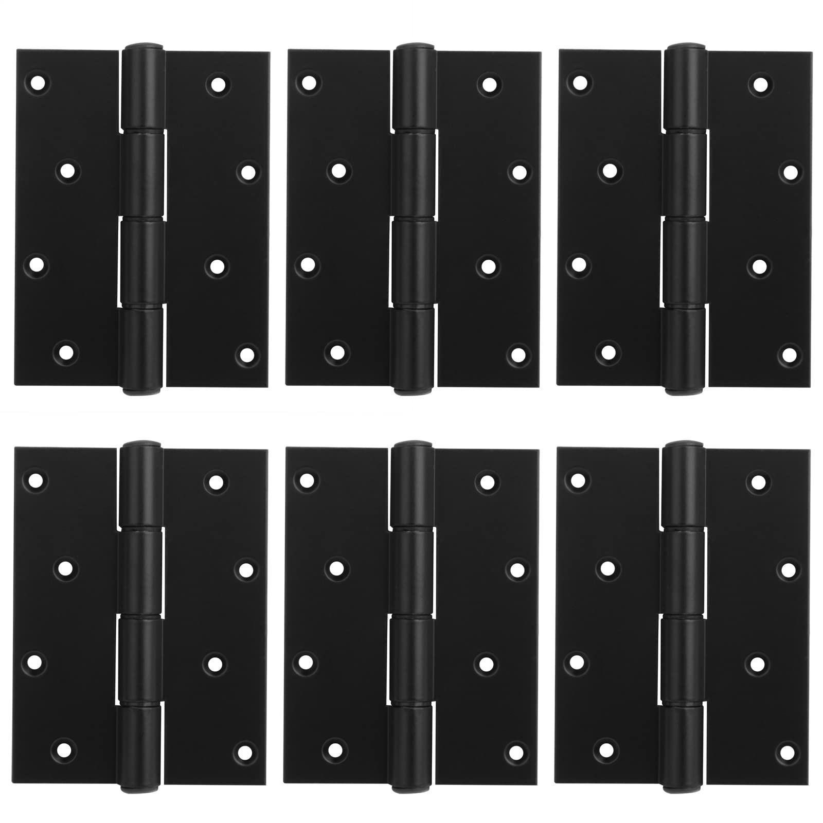 Buy 6 Pack 4 x 3 Inches Black Door Hinges, Aluminum Alloy Hinge with 8