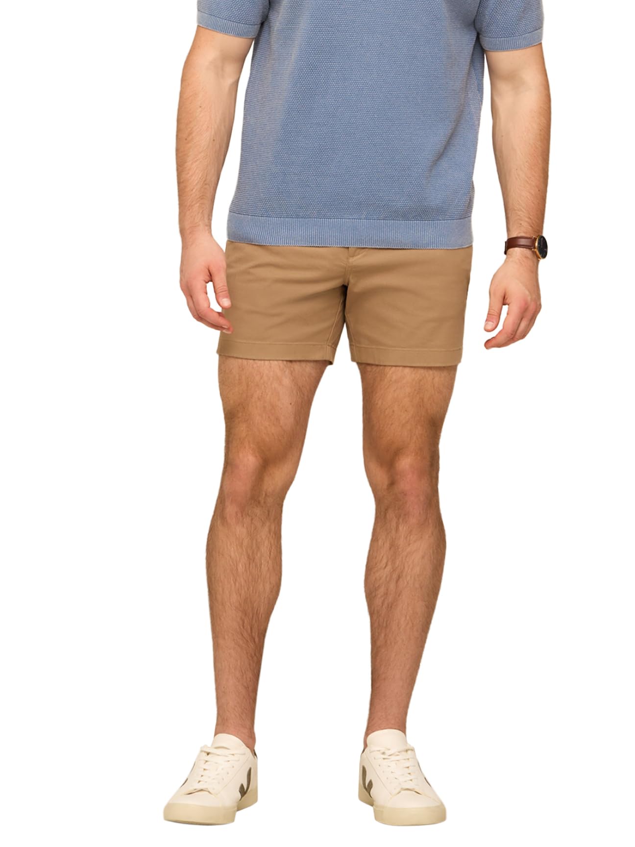 Chubbies Chino Shorts Men 5.5 Inch - Mens Shorts Casual with Elastic Waistband, Side and Back Pockets, Stretch Cotton Blend