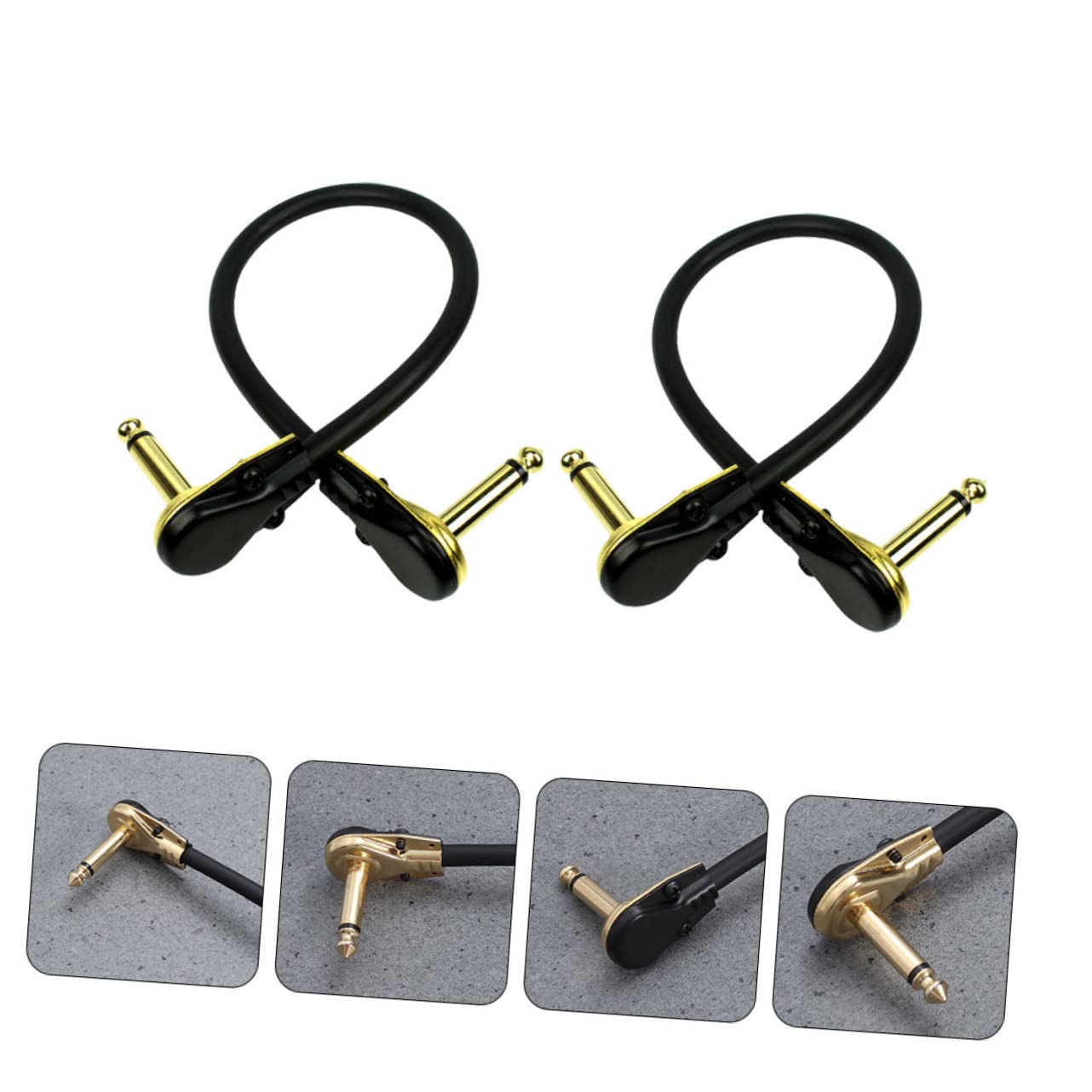 Toyvian 6stücke Gitarren Effektkabel Goldstecker Flexibles Design Hervorragende Geräuschreduzierung Für Gitarrenpedalboards Und Verstärkeranschlüsse