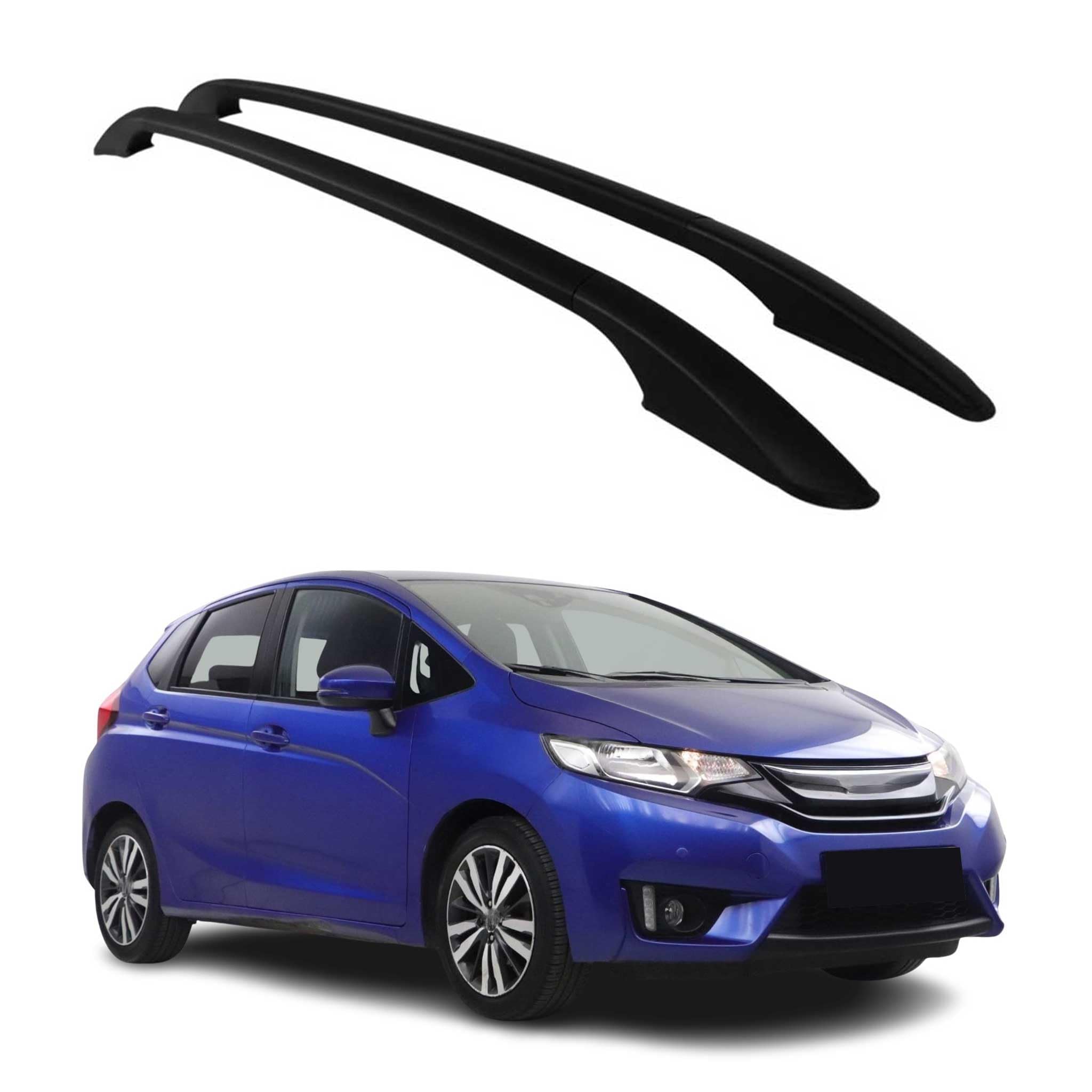 OMAC Dachreling Relingträger kompatibel mit Honda Jazz 2020-2025 5-Tür Aluminium Schwarz 2X