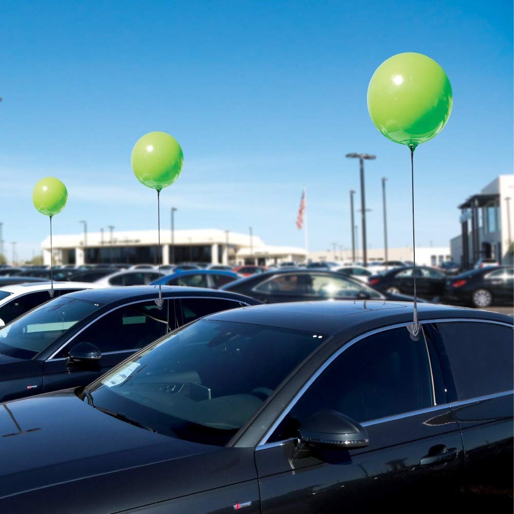 Balloon Bobber - Weatherproof Reusable Seamed Balloon Adjustable Car Window Kit - Helium Free Plastic Outdoor Balloons