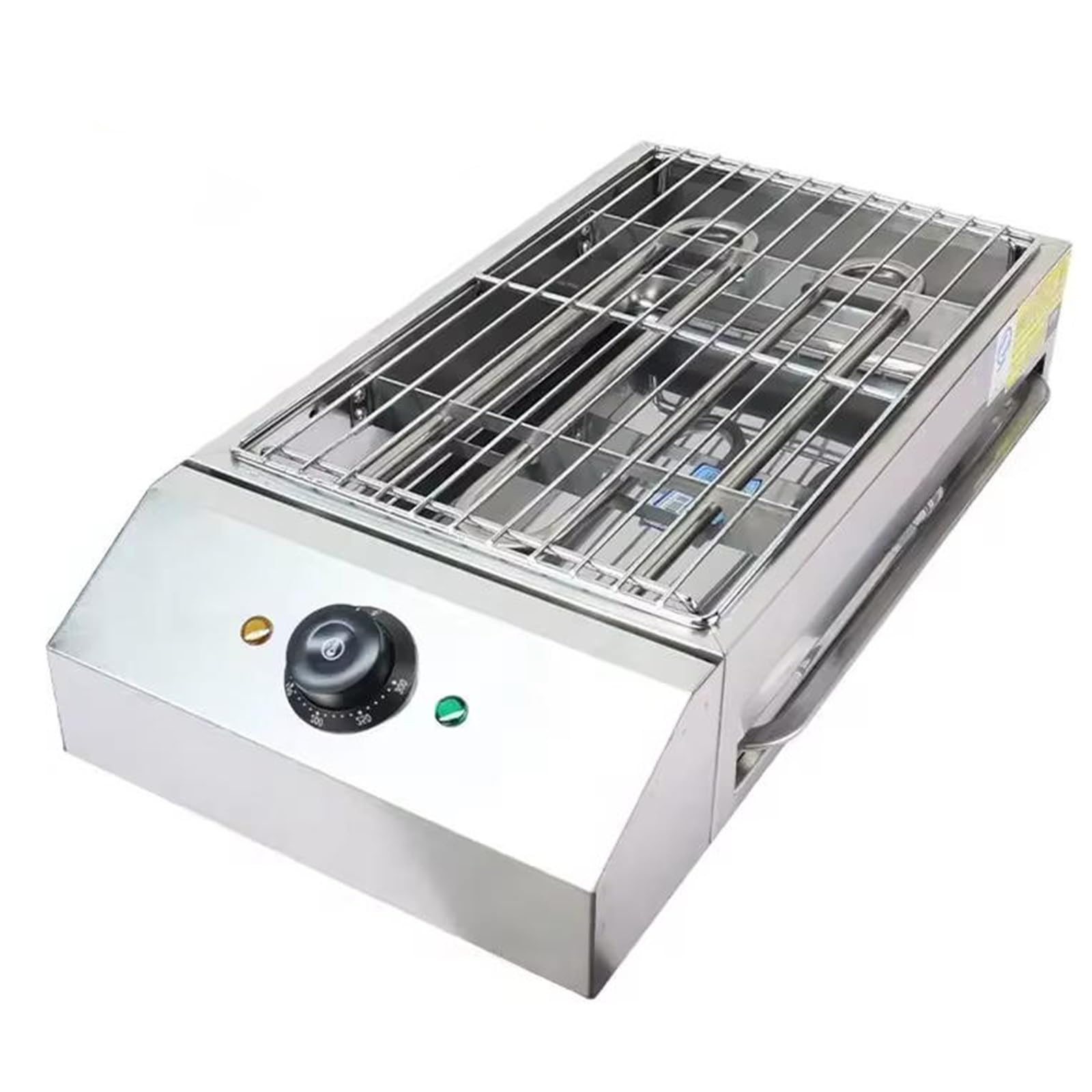 Piastra Elettrico per Barbecue Senza Fumo Grill da banco Elettrico con Controllo termostatico Regolabile, griglia da Interno in Acciaio Inox BBQ per Ristorante Campeggio Partito