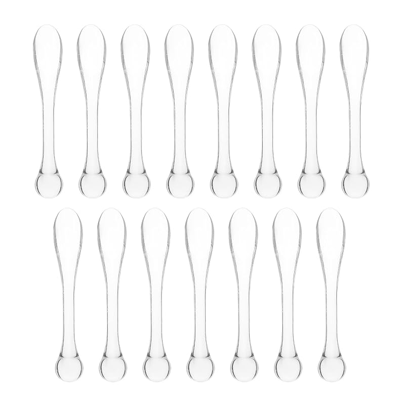 HEALLILY Espátulas Mini para Cremes Faciais em Acrílico, Pacote com 15
