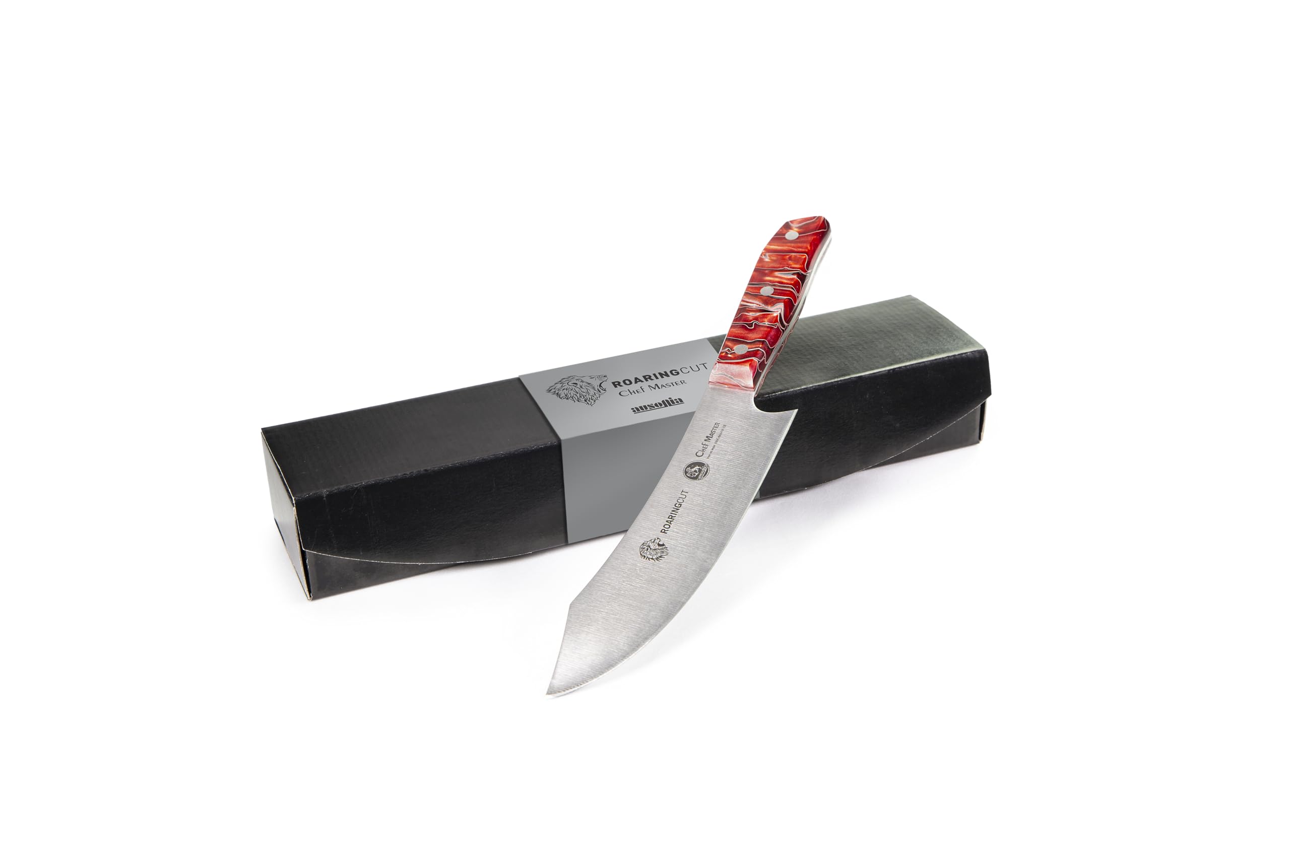 AUSONIA Coltello da Churrasco Professionale Lama Inox 20 Cm | Ideale per il taglio e la preparazione della carne dei barbecue, bbq e puled pork