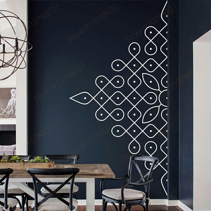 GADGETS WRAP Vinyl Creative Mandala in Half Wall Sticker Vinyl Home Decor
