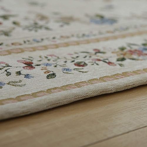 Miniatura 5 de Ukeler - Alfombra rústica con diseño floral para sala, dormitorio, comedor, Tradicional, Euro Romance
