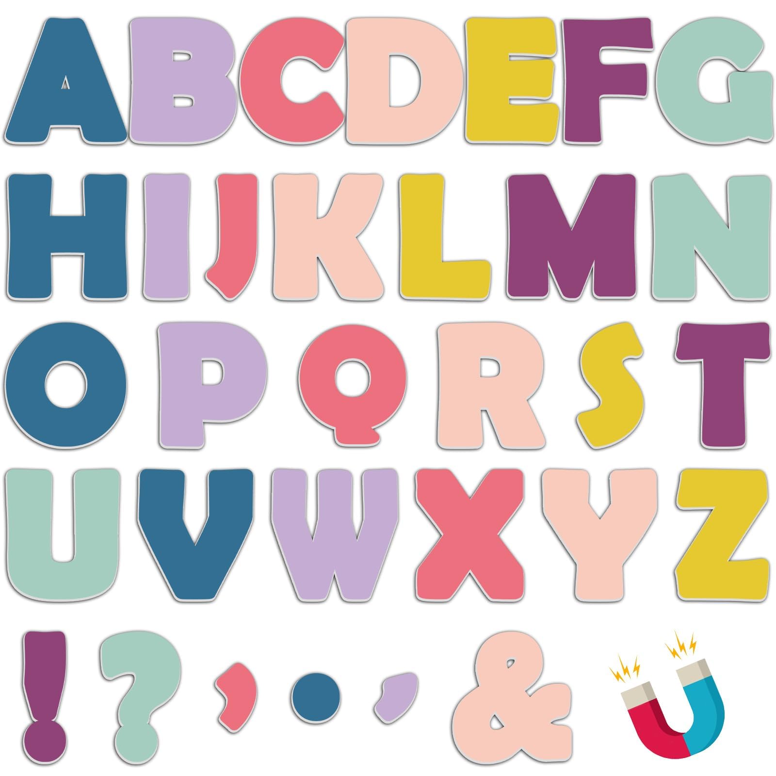 Amazon.com: Qyeahkj 103 Pcs Warm Boho Magnetic Letters 2