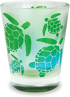 Cape Shore Frosted Shot Glass - Turtle Ideal for Coffee Espresso, Tea, Parties, Housewarming