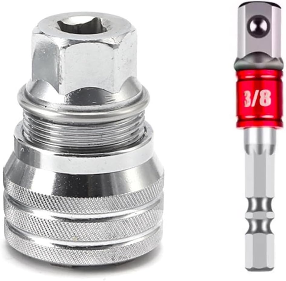 Universal Sleeve Adaptive Socket Wrench Set 3/8 Inch 10-19mm Drive Wrench Repair Tools 1Pcs(Black)