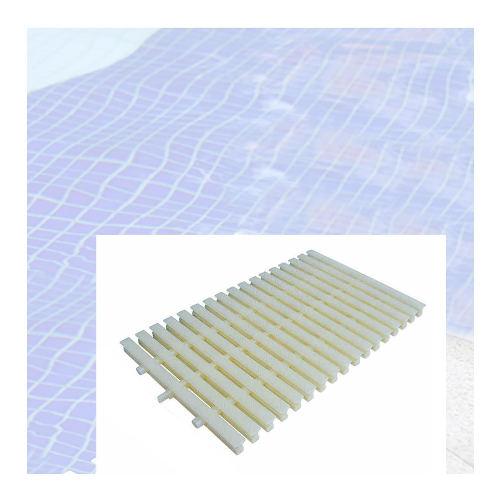 WXPGFEQ Swimming Pool Grates,Bone Color Swimming Pool Drainage Grate - 20 Pieces, 25x100cm Grille for Patios, Driveways & Pool Decks - Durable Overflow Solution for Commercial & Residential Areas