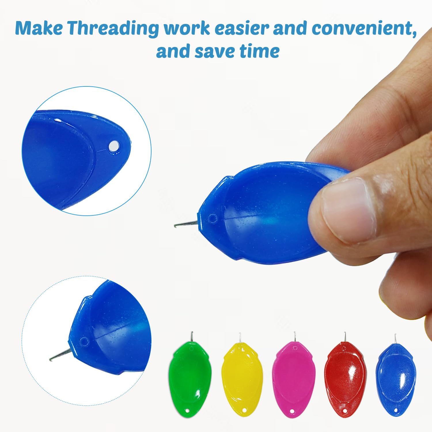 Da.Wa Lot De 50 Enfile-aiguilles En Aluminium Pour Couture à La Main Ou à La Machine