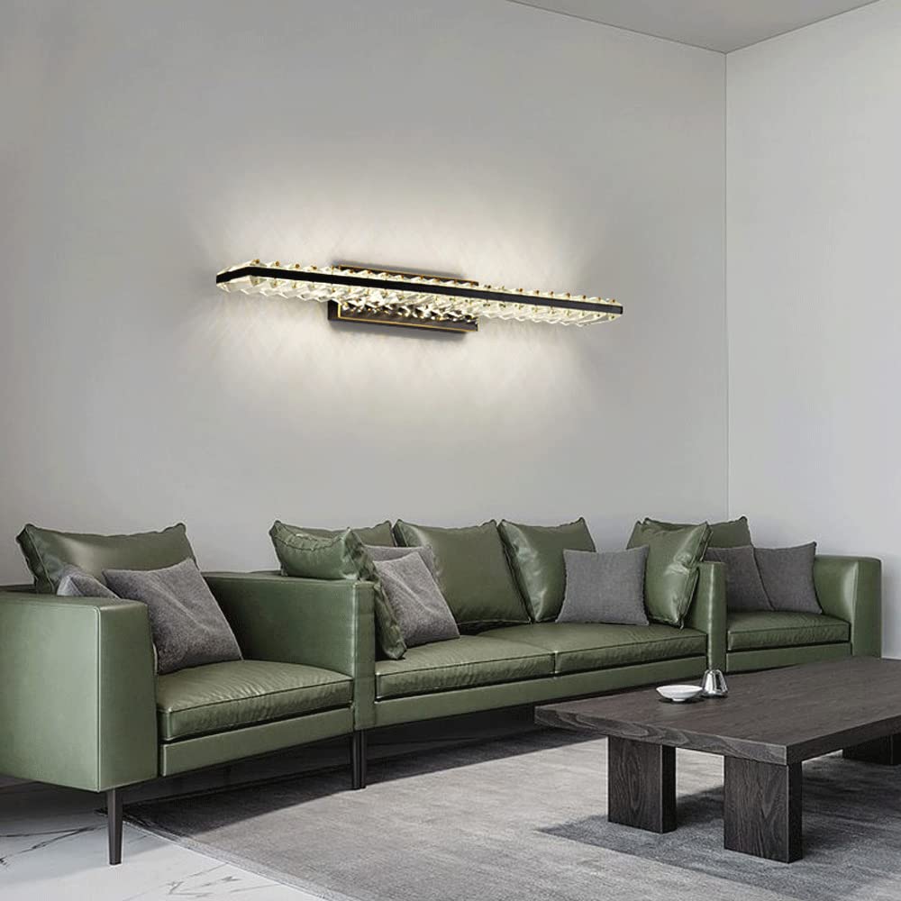 Luci da Toeletta in Cristallo, Apparecchi di Illuminazione per Il Lavabo del Bagno sopra Lo Specchio, Apparecchi di Illuminazione da Parete Moderni A LED Realizzati per F,Dark-50cm
