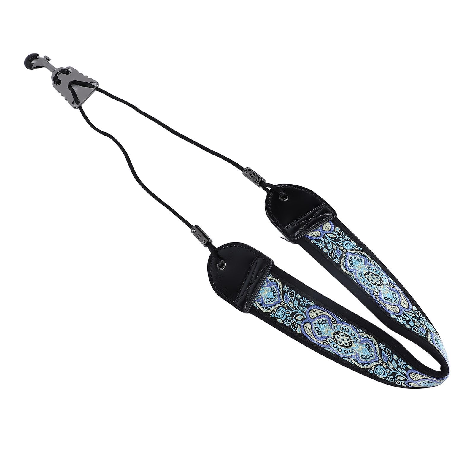 EMBROIDERY Saxophone Neck St for Alto Sax Instrument Accessories with Metal Hook TS 10 Black White EMBROIDERY Saxophone Neck StrapSaxophoneto for to (TS?07 Blue Totem)