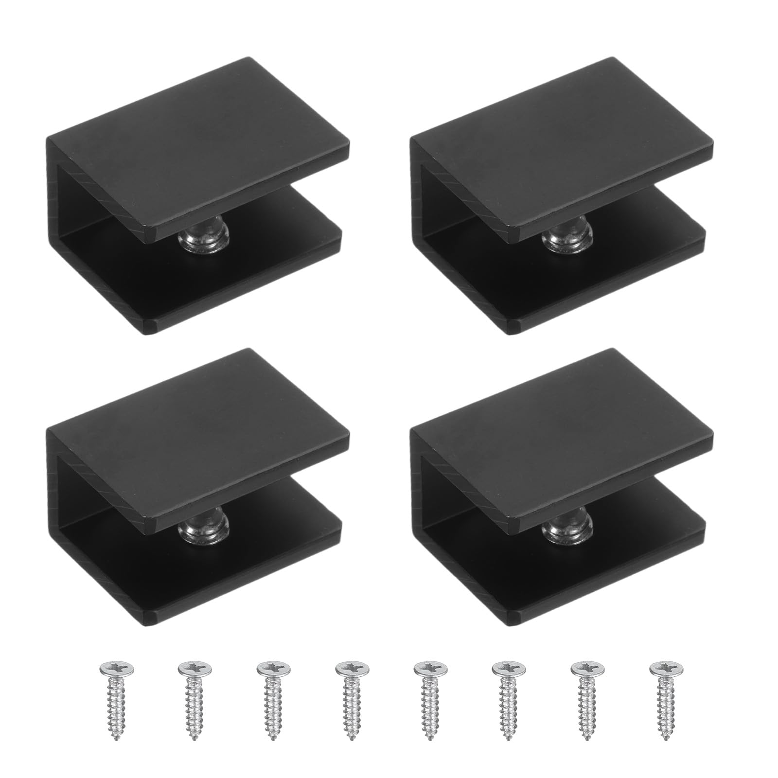 Pince en alliage d'aluminium pour miroir de 8 à 10 mm et support de tablette de vitrine