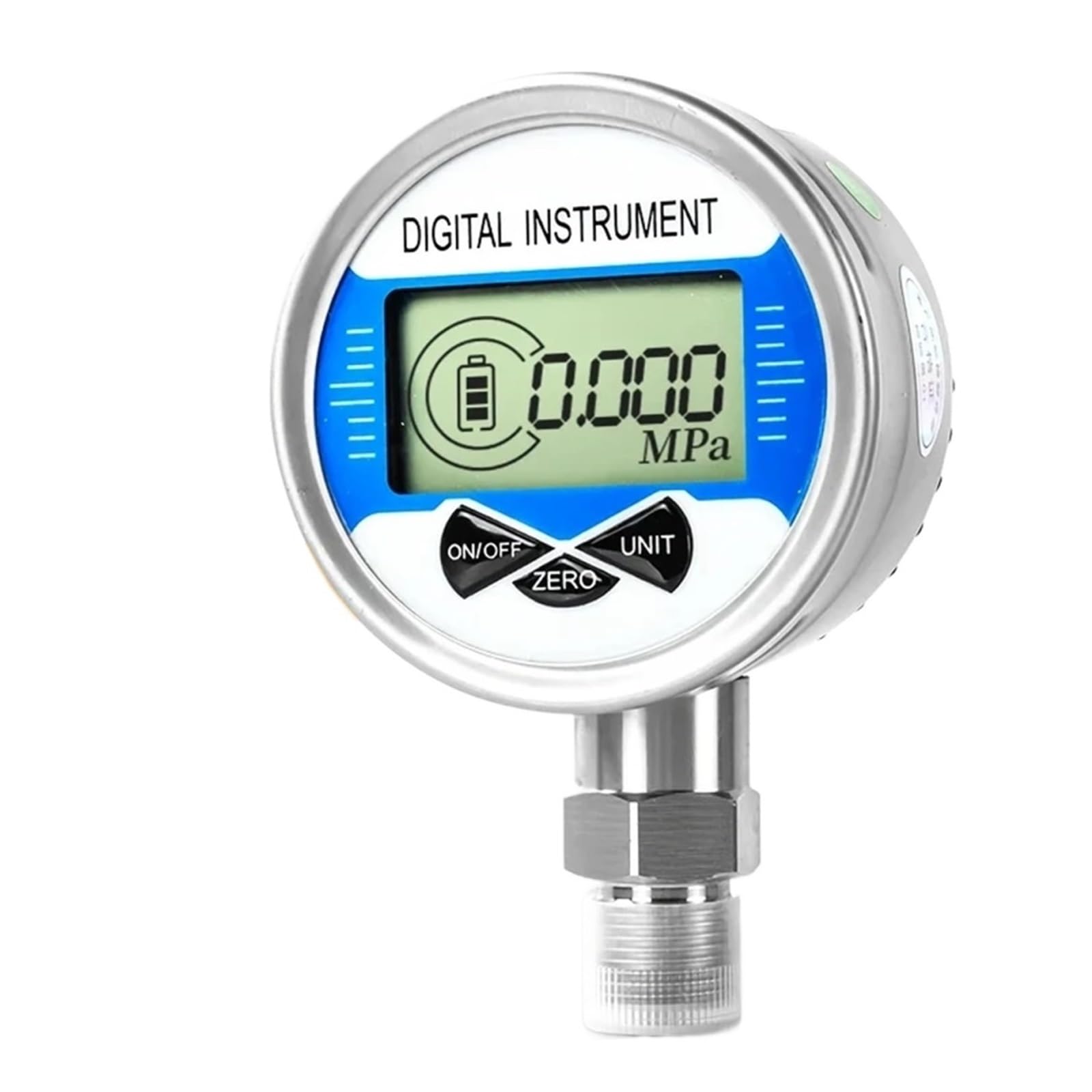 CHBMSS Digital Pressure Gauge LCD Manometer 0-100Mpa Water Air Pressure Gauge 100mm Dial M20*1.5 Thread Shell 3V Power (Color : G1-2 100mm, Size : 0-0.1Mpa)