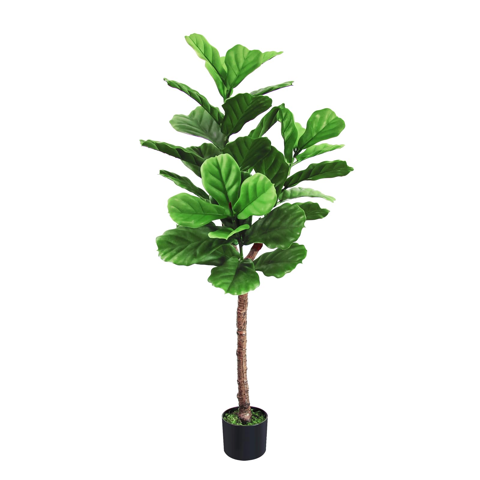 Innoasis Artificial Fiddle Leaf Fig Tree 4FT Tall Fake Plant Faux Fiddle Fig Leaves Silk Tree in Pot Artificial Tree Greenery Plant for Home Office Living Room Bathroom Decor Indoor