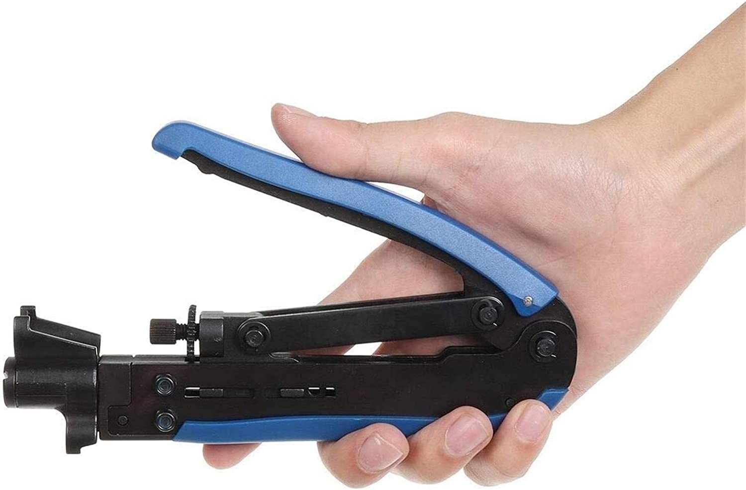 Pelacables, RG7 RG6 RG11 Conector Cable Coaxial Crimper Pelacables Alicates Herramienta de compresión Kits de Herramientas de Hardware