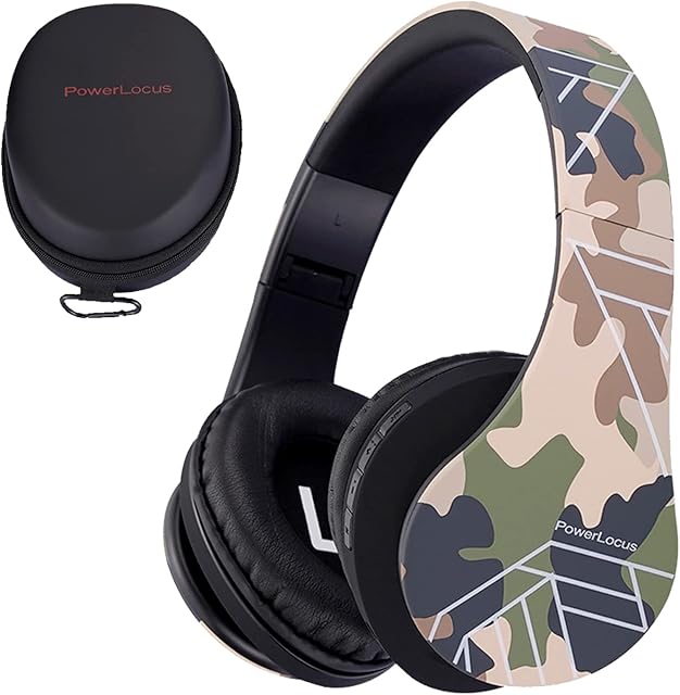 PowerLocus Kids Headphones, P2 Bluetooth Headphones for Kids with Volume Limit 85DB, Kids Wireless Headphones Over Ear with Microphone, Foldable, Carry Case, Micro SD/TF for iPhone/iPad/Laptop/PC/TV