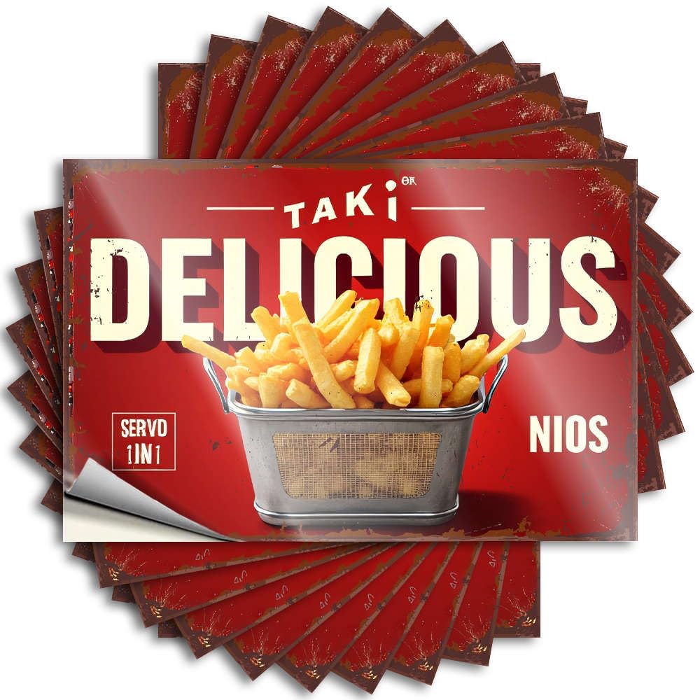 Tasty and Delicious French Fries. Bumper Autumn - New Sticker Self Adhesive Sticker(12X18CM)