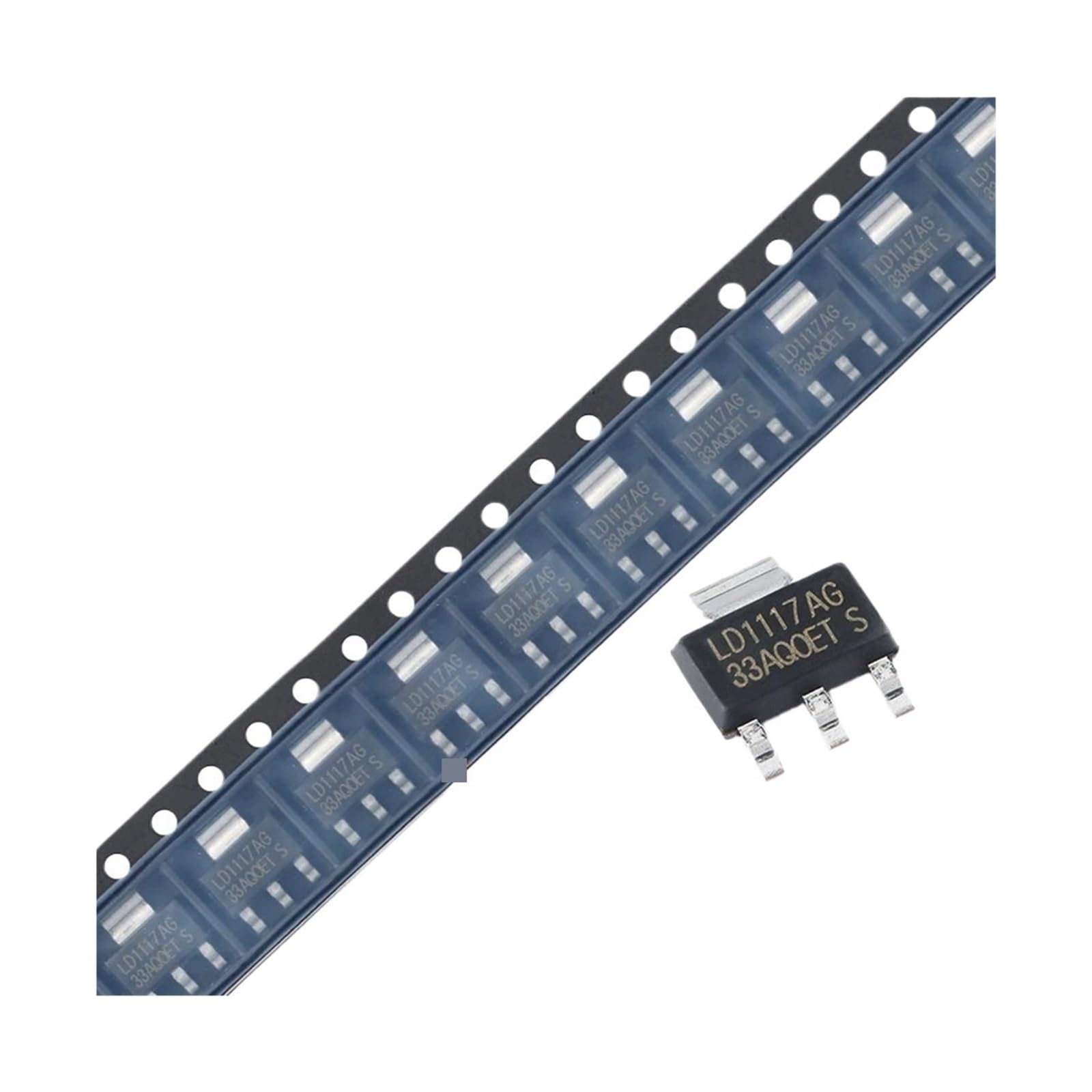 AEPRPSMEIFH 10pcs LD1117 LD1117AG 1.2V/1.5V/1.8V/2.5V/3.3V/5.0V 1A LD1117-1.2 .8 LD1117-3.3 LD1117-5.0 LD1117-ADJ Regulator LDO Chip(LD1117-ADJ)