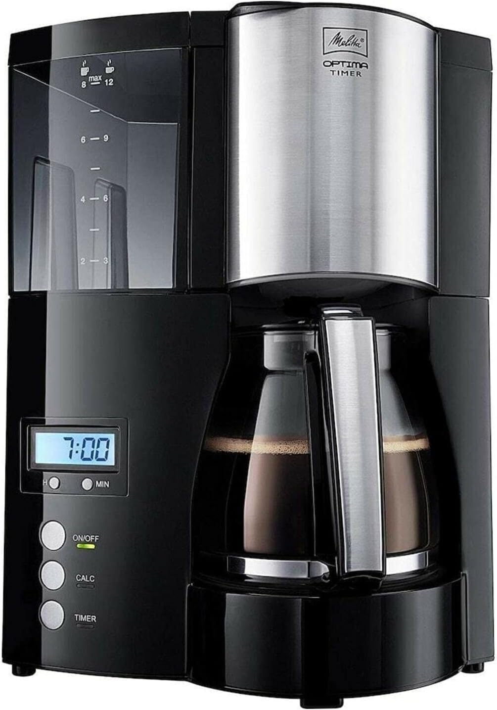 Amazon Melitta 100801 Optima Timer Coffee Filter Machine Black And