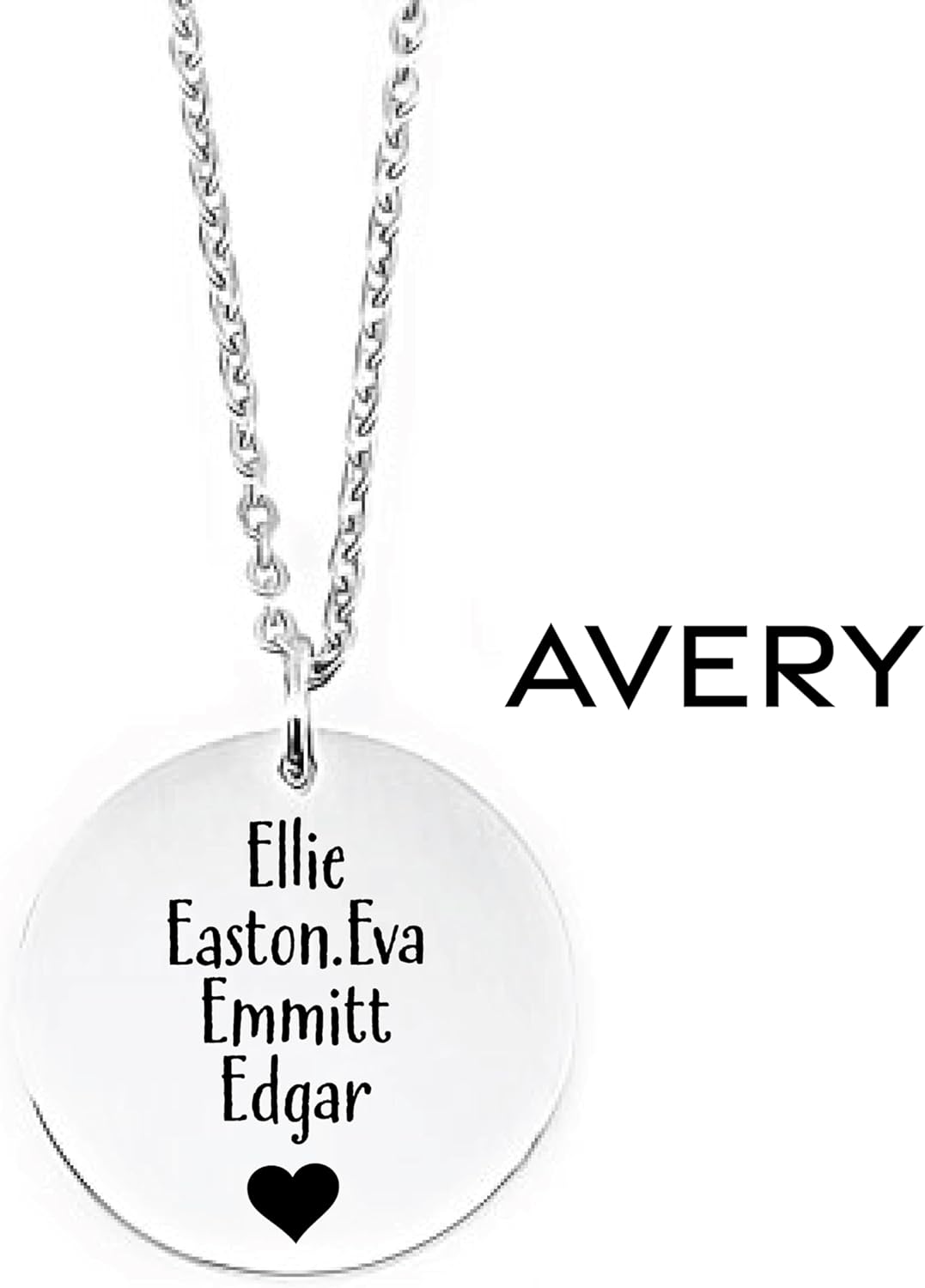 Personalized Jewelry | Personalized Necklace | Mom Necklace | Mom Necklace with Kids Names | Monogram & Name Necklaces | Kid Name Necklace | 5+ Names 5-NAMES-DISC