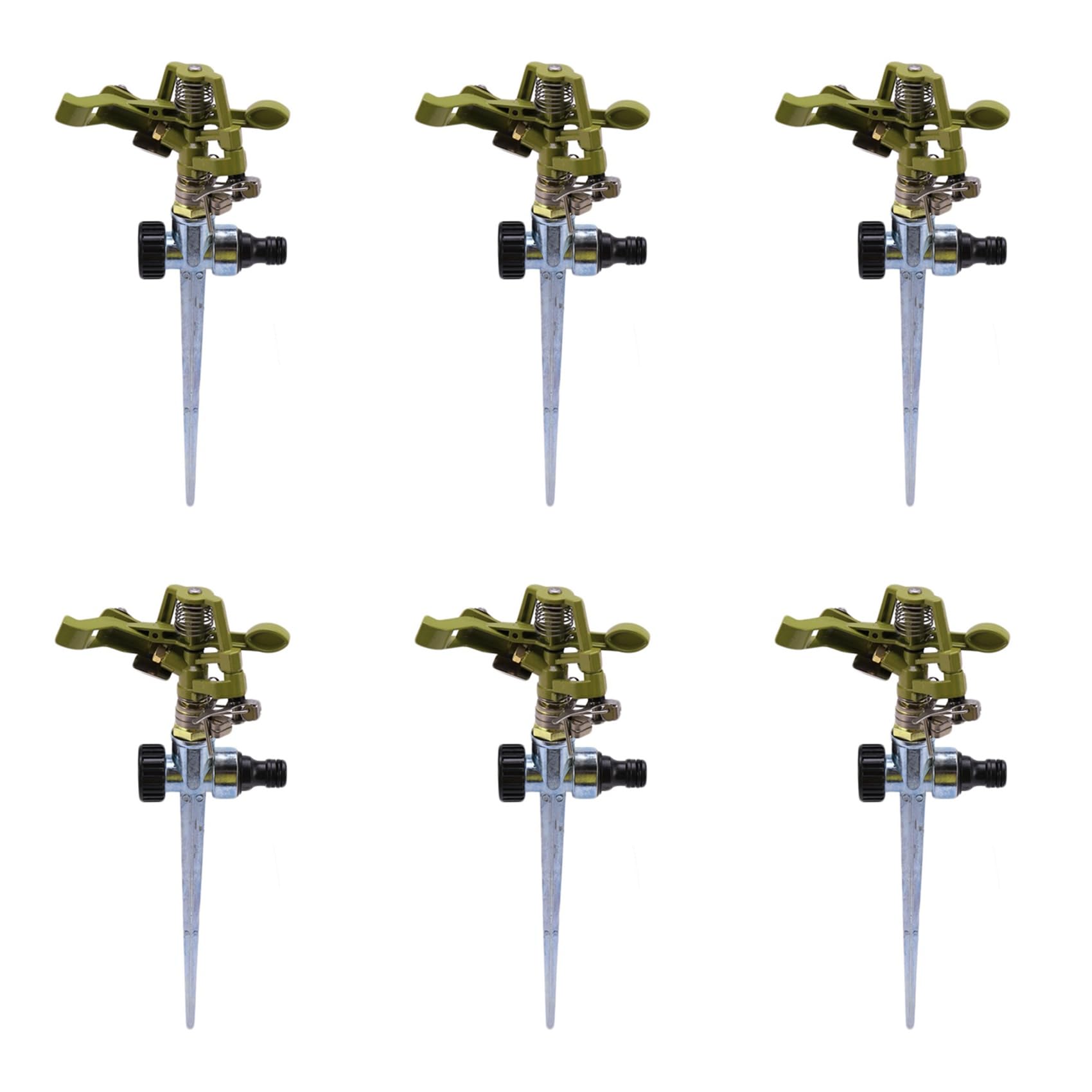 Arroseur pulvérisation d'eau rotatif pour soigner l'herbe jaunie du jardin x6