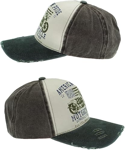 Miniatura 5 de Gorra de béisbol vintage 100% algodón lavado Denim Trucker Cap motocicleta patrón impresión sombrero al aire libre sol sombrero para hombre mujer