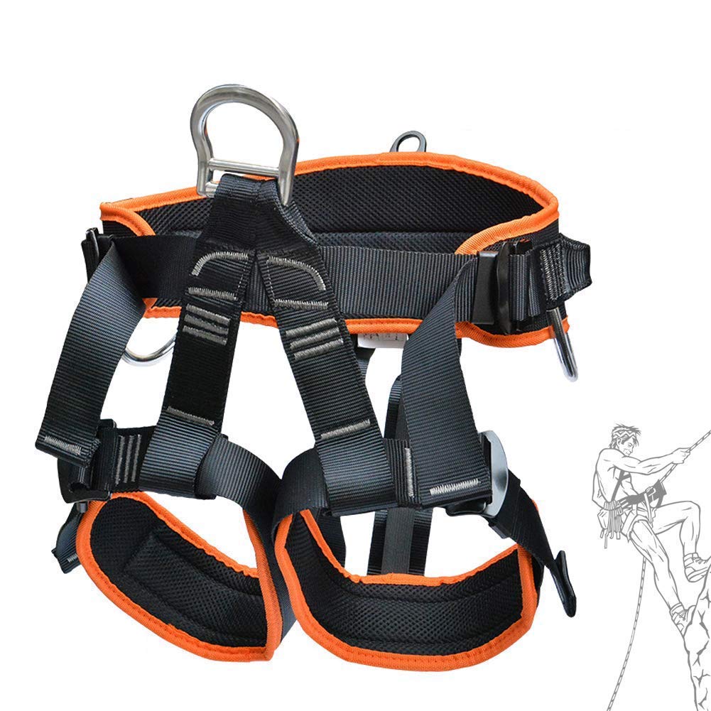 SwaYve Arnés de Seguridad para Protección Contra Caídas, Kit de Arnés de Medio Cuerpo, Arnés de Escalada para Cepillos de Pared, Exteriores, Construcción/Orange