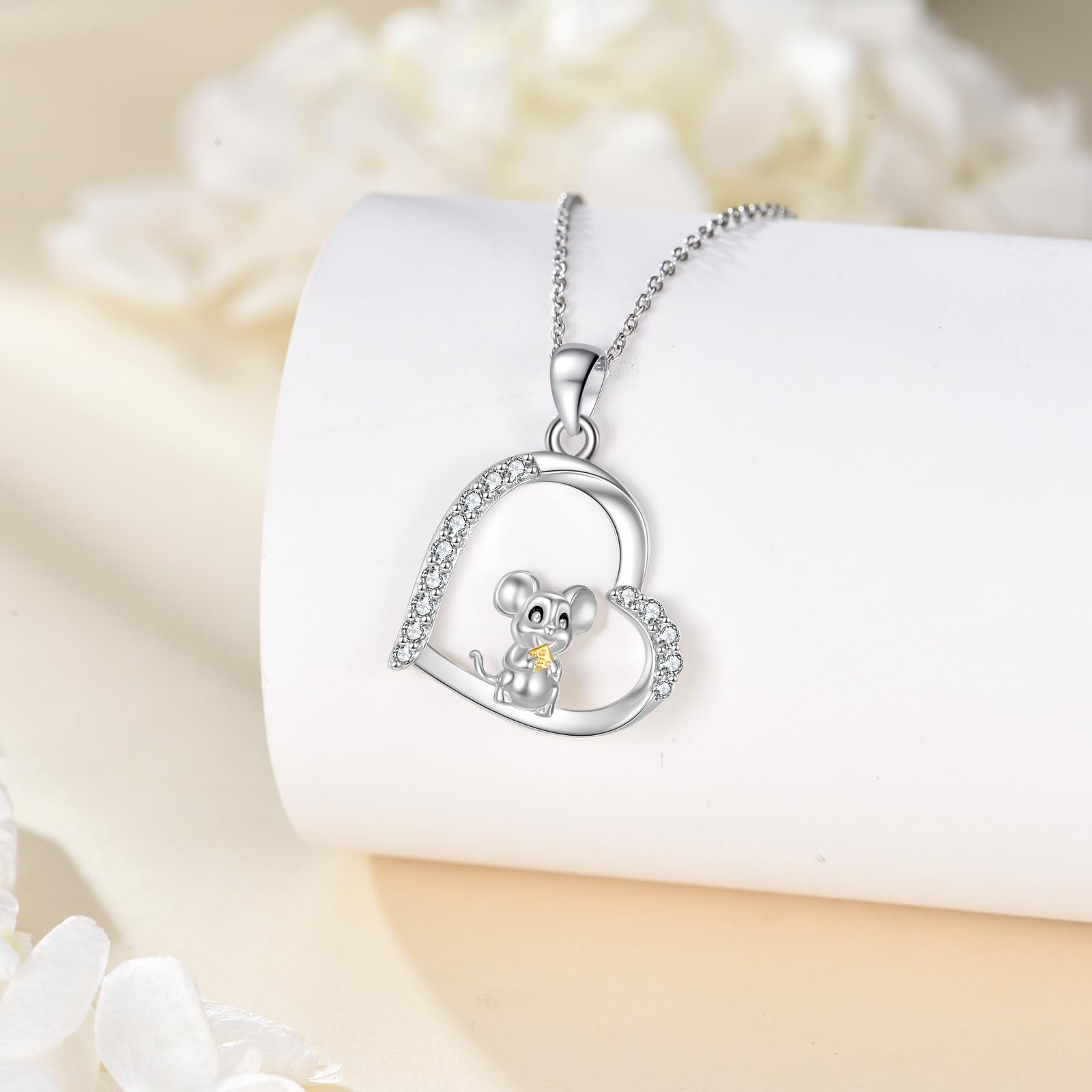 DAYLINLOVE Tier Halskette 925er Sterling Silber Tier Schmuck für Frauen Freunde Geburtstagsgeschenk
