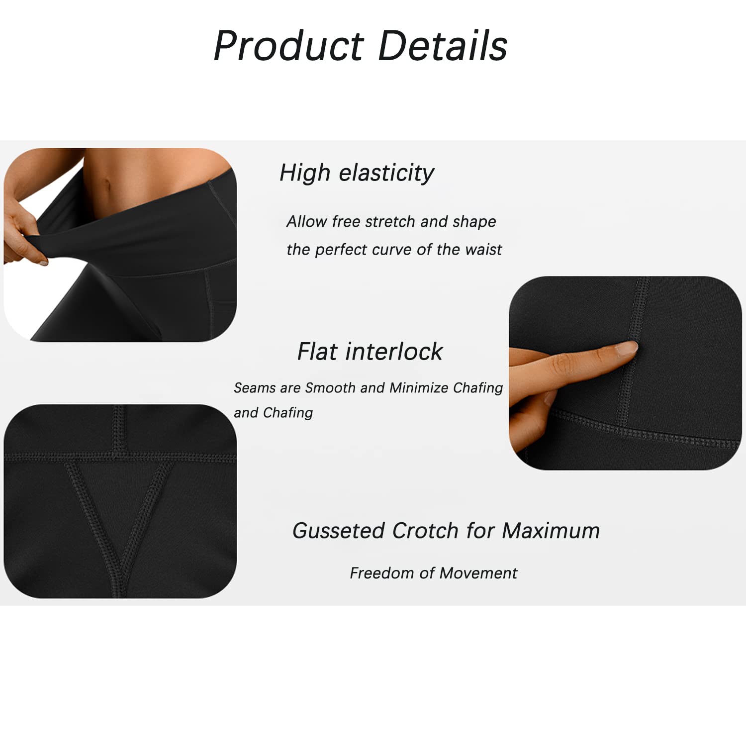 Leggings Cortos de Yoga para Mujer, Pantalones Deportivos de Cintura Alta con Bolsillo Lateral Secado Rápido