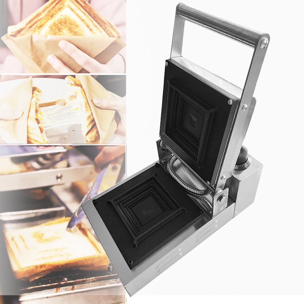Sandwichera Panini Grill Press eléctrica, máquina crujiente Antiadherente para Hacer gofres, para Hamburguesas, panqueques, Tocino crujiente Adecuado