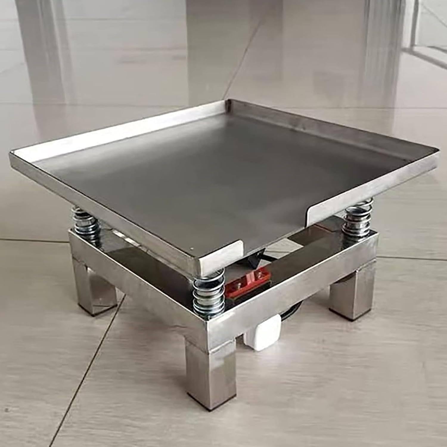 Model Plaster Oscillator Concrete Vibration Table – 350x350mm Tray With 5 Pairs Of Frosted Gloves – For Cement, Gypsum, Resin, Chocolate, Wet Powder – Type B, Simple To Use