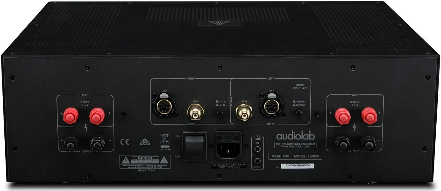 Audiolab 8300XP Power Amplifier, rear panel connections